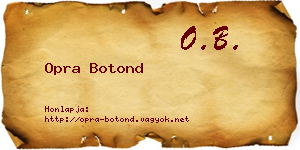 Opra Botond névjegykártya